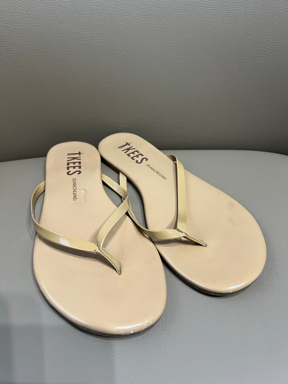 Tkees Sunscreen Sandals Flip Flops Sz 9 Tan Nude Flat